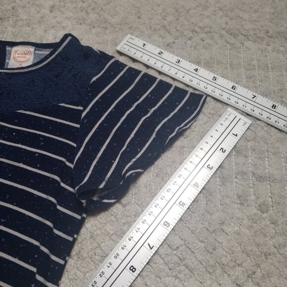 Wonder Nation Striped Kids Top Size M 7-8 Play Condition - Picture 6 of 6